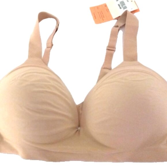 TRUE & Co Push Up Bralette Nude NEW Lined PaddedWomens Size Large